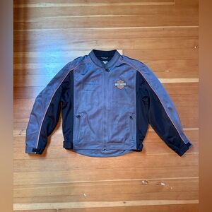 Harley Davidson Gray Mesh Riding Jacket Men's Size XL
